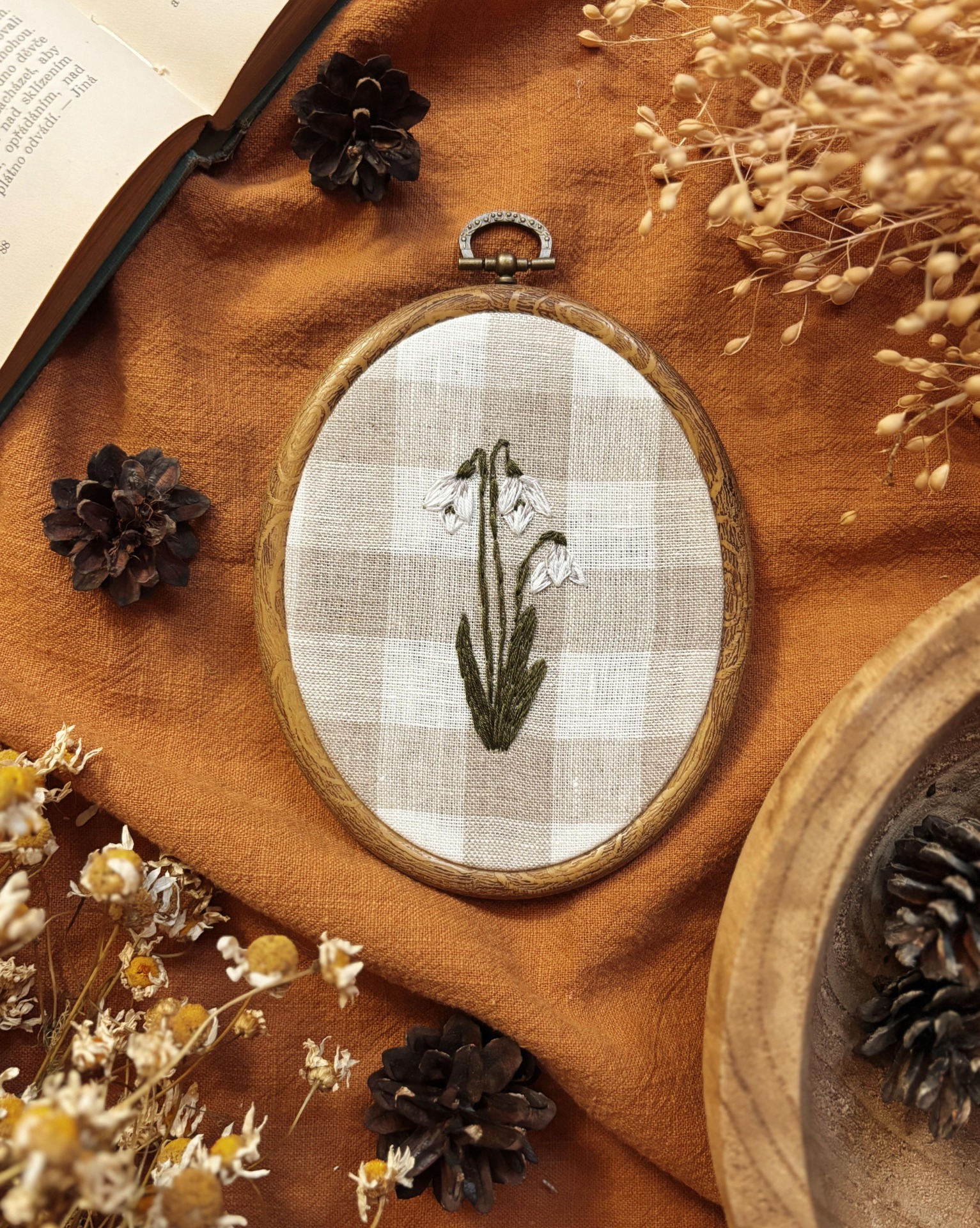 Jarní dekorace se sněženkami